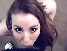 Amazing Girl Gives An Eyefucking Deepthroat Blowjob And Swallows