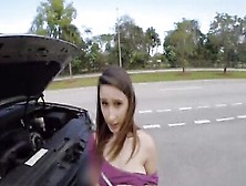 Female Hitchhiker Was More Than Willing To Give A Blowjob For A Ride