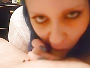 Chubby Emo Girl With Blue Hair Sucks Her Bf's Cock