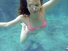 Teasing Underwater In Self Perspective With Emma Evans