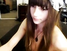Cute Brunette Amateur Teen Masturbates On Webcam