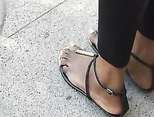 Ebony Teen Feet Up Close
