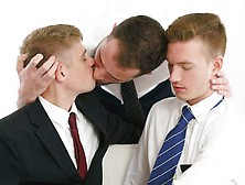 Bishop Jason Lenox Strips Down And Makes Two Submissive Boys Slobber On His Cock - Missionary Boys