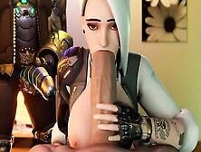 Ashe Oral Sex Blows Such A Long Cock Omg.  Gcraw.  Overwatch