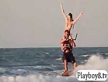 Busty Babes Kiteboarding And Driving Atv