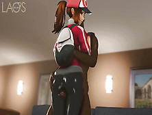 Sexy Dark-Skinned Guy Enjoying Bodyrubbing Pokemon Girl