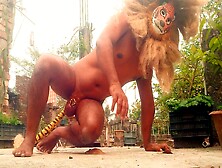 Amazing Gay Lionman Pissing On Screen. Indian Pierced #lionmandick #lionman
