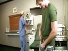 Blonde Nurse Handjob With Big Cumshot
