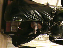 Suspended Rubberslave Gets An Enjoying