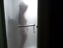Nerdy White Milf Takes Quick Shower At The Hotel