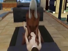 Whore Is Pleasuring Her Dude-Sims