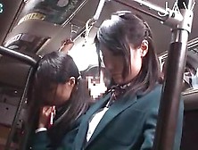 Giving Handjob In The Bus