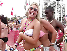 Dance Party On The Beach With Lots Of Hotties In Bikinis