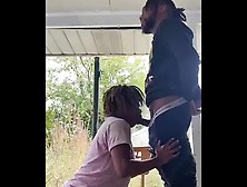 African Guy Fucking Ebony Dark Chick In The Outdoors