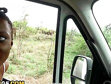 Cute Ebony Gf Gives Deep African Safari Road Head Pov