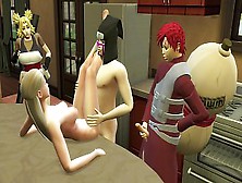 Gaara Fucks Her Sister Temari In The Kitchen Family Sex Naruto Hentai