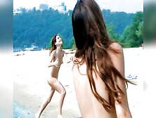 Adorable Nudist Girls Caught By A Voyeur With A Camera Tanning