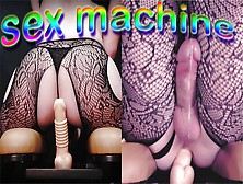 Charming T-Girl Rammed Hard In The Rear-End By Sex Machine And Jizz No Hands