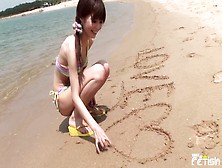 Thin Oriental Whore Likes Having A Photoshoot On The Beach