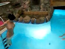 Perfect Looking German Lesbians Having Some Fun Into The Pool