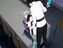 Mash Kyrielight And Ritsuka Fujimaru Have Deep Sex Into The Office.  - Fate/grand Order Animated