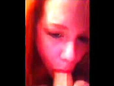Redheaded Big Titty Slut Sucks Off Toy
