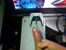 I Jizz On My Ps5! Hd Huge Cock Sperm