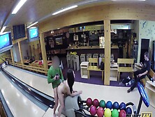 Aroused Amateur Babe Fucked At The Bowling Alley Without Knowing She Is Being Filmed