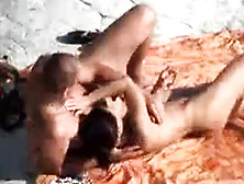 Voyeur Video Of Sexy Brunette Nude Hottie At The Beach