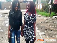 Kenyan Ex-Coworkers Outdoor Final Lesbian Romantic Encounter