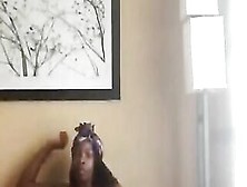Slender Chocolate Black Having Fun With Her Vagina Snd Spreads Her Butt For The Camera