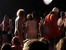 Naked Guy At Festival On Drugs