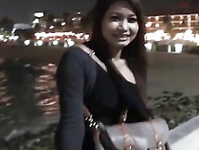 Chubby Tuktuk Girl Picked Up At Thailand Riverside With White Bi