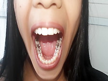 Sexy Latina Girl With Mouth Full Of Fillings