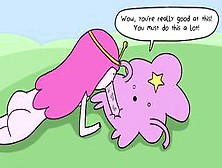 Princess Bubblegum Fucks Lumpy Space Princess's Hidden Cock - Adventure Time Porn