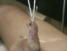 8 Needles Deep Into & Through Cock Shaft *intense