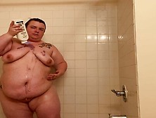 Showing Fat Belly In Shower
