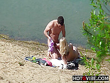 Blonde Babe Got Fucked On The Beach And Was Caught On Tape While Doing It