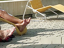 Active Granny Feet & Soles Outside The Spa-Area