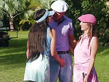 Hot Golf Course Pussy Hammering With Adria Rae And Jade Amber