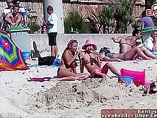 Public Beach Secretly Watching - German Teens Try Lezbian Games In Mallorca Holiday