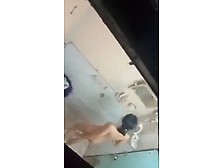 Spying Teen Dance During Shower