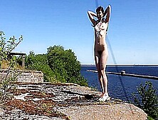 Nude Shooting At An Abandoned Military Base,  Totleben Island.  6 Min