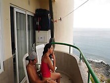 Horny Couple Real Sex In Vacances Beach Balcony Public Voyeur Beach Voyeur
