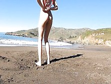 Teaser - Having Fun And Being Silly With Naked Frisbee At The Beach!