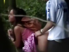 Young Brazilian Couple Fucking In The Woods