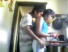 Ponytailed Latina Girl Gets Doggystyle Fucked,  While She Cuts Tomatoes In The Kitchen.