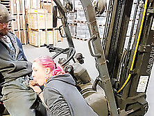 Tgif Riding His Cock While Hes On The Forklift