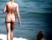 Petite Naked Girl At The Beach Gets Spied