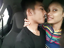 Attractive Indian Teen Couple Makes Out In The Car